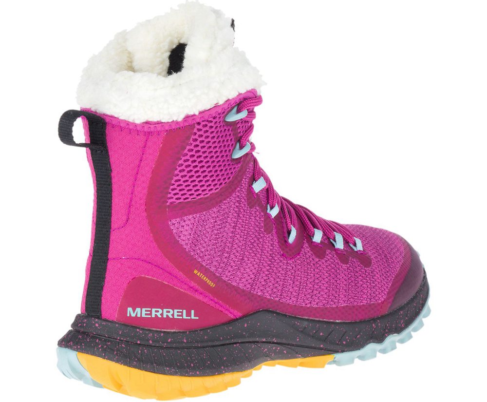 Merrell Boots Pink - Bravada Knit Polar Waterproof - Womens 98JLIVUWD